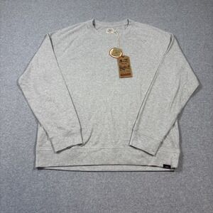 NWT Faherty Legend Sweater Crew Mens XL Gray Twill Pullover Long Sleeve $128